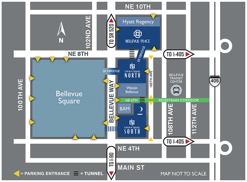 Parking Map of The Bellevue Collection