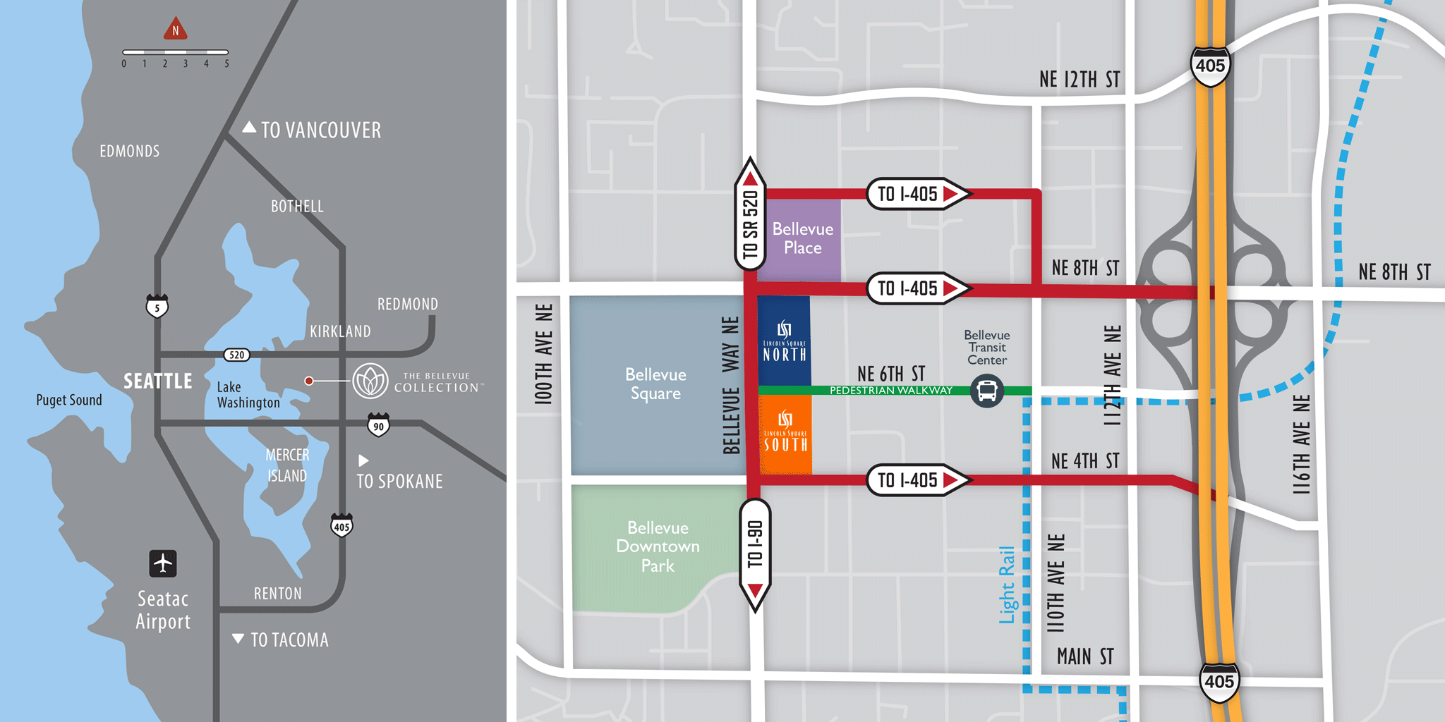 The Bellevue Collection Location Access Map