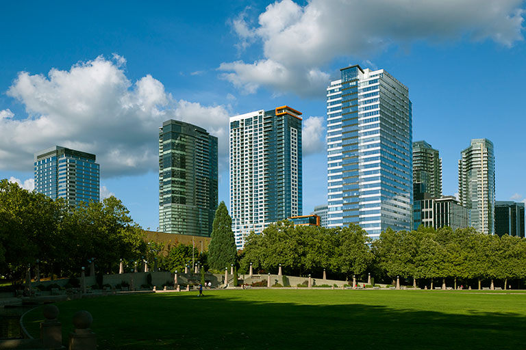 The Bellevue Collection View from Bellevue Downtown Park
